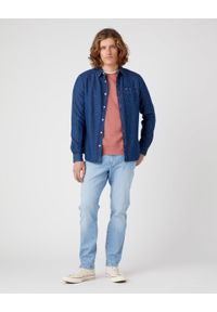 Wrangler - WRANGLER TEXAS TAPER MĘSKIE SPODNIE JEANSOWE LOVESICK W12TY728Q 112319945. Okazja: na spotkanie biznesowe. Styl: biznesowy, elegancki #3