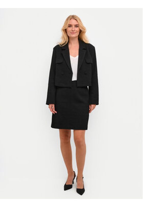 Kaffe Marynarka Nina 10508455 Czarny Regular Fit. Kolor: czarny. Materiał: syntetyk