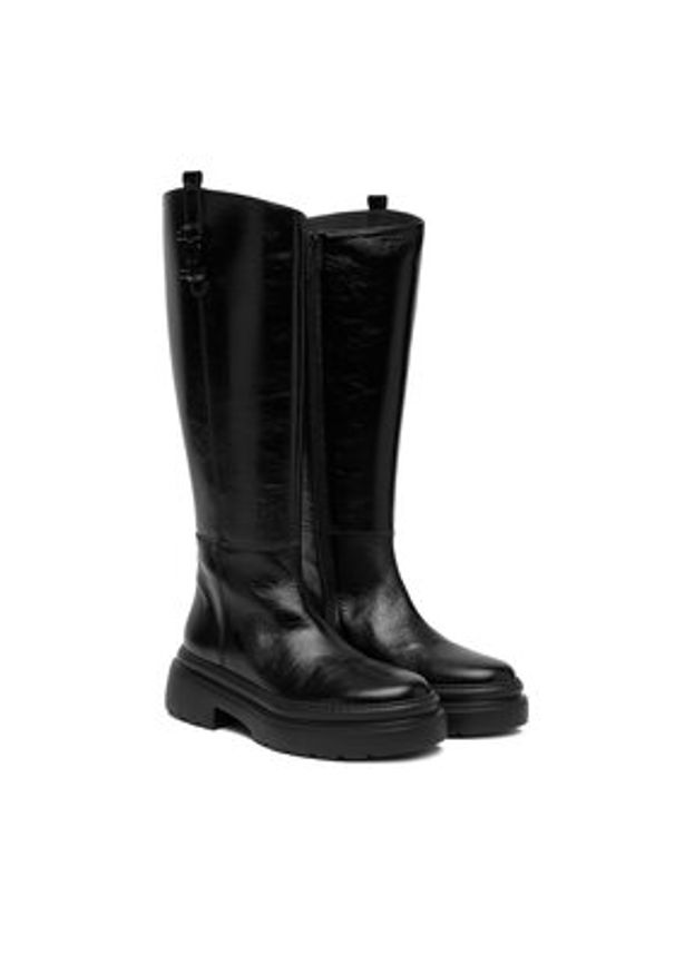 Aigner Kozaki 1252040 Czarny. Kolor: czarny. Materiał: skóra