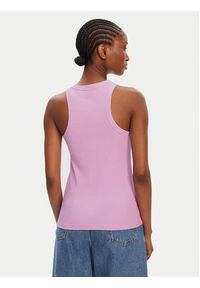 Hugo - HUGO Top 50508857 Różowy Slim Fit. Kolor: różowy. Materiał: bawełna #4