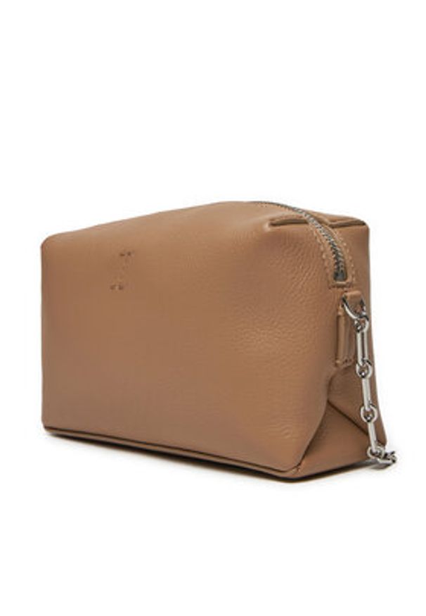Calvin Klein Torebka Ck Plaque Camera Bag K60K612788 Brązowy. Kolor: brązowy. Materiał: skórzane