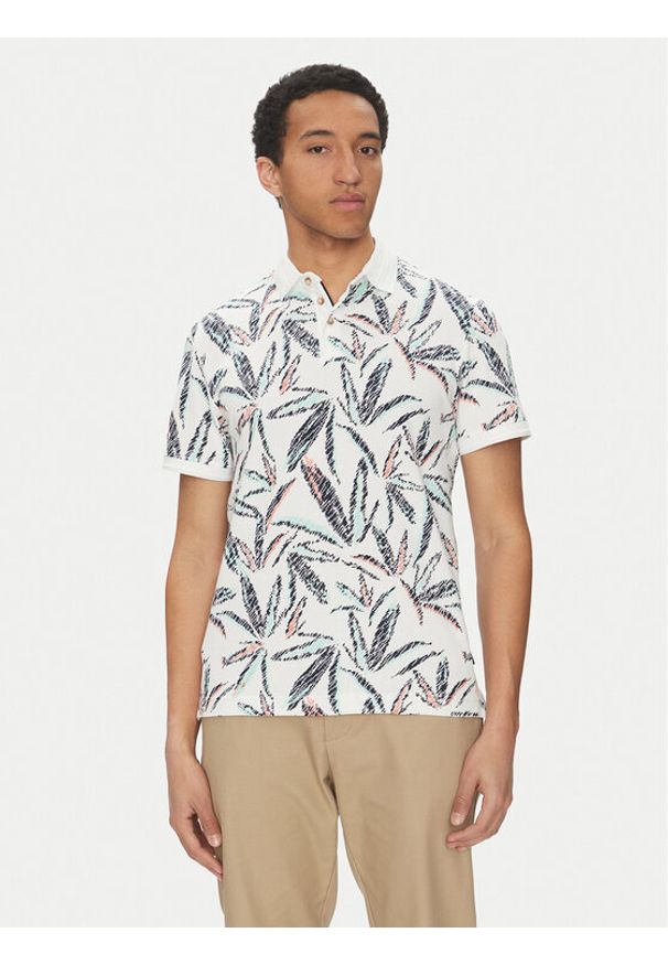 Tom Tailor Polo 1045706 Biały Regular Fit. Typ kołnierza: polo. Kolor: biały. Materiał: bawełna
