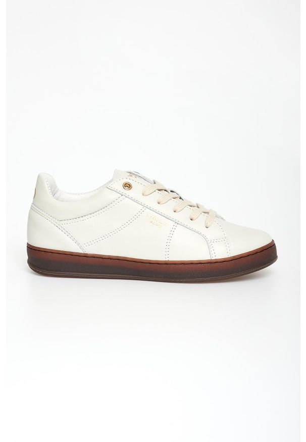 Twinset Milano - Sneakersy damskie skórzane TWINSET. Materiał: skóra