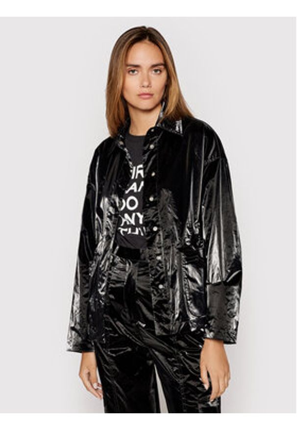 Remain Kurtka z imitacji skóry Ruth RM409 Czarny Regular Fit. Kolor: czarny. Materiał: skóra, syntetyk
