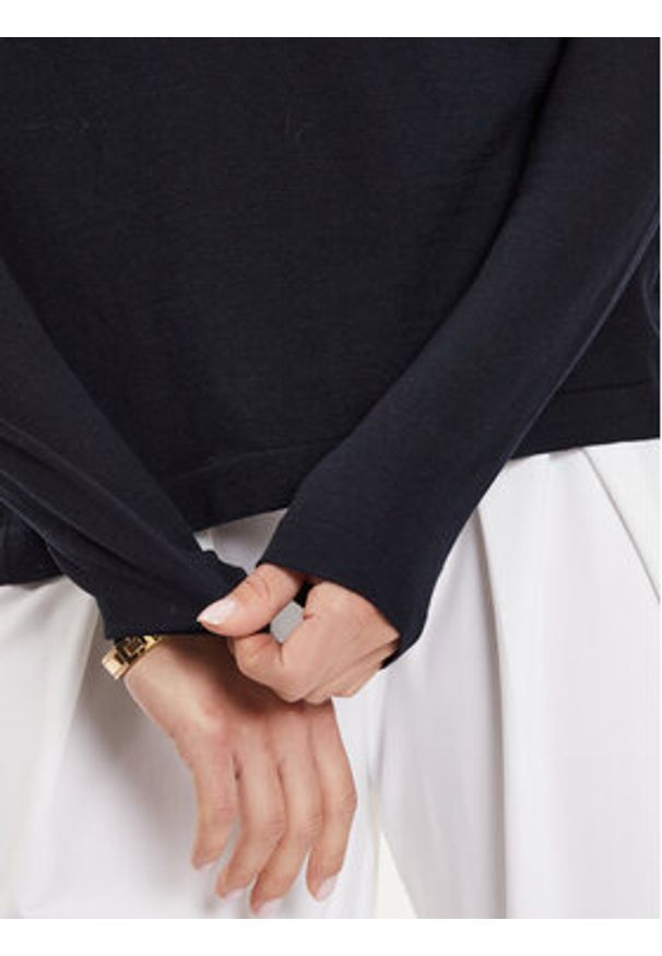 Max Mara Leisure Sweter Coimbra 2426366058 Granatowy Regular Fit. Kolor: niebieski. Materiał: bawełna