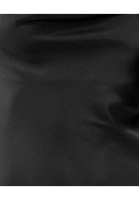 PAPROCKI&BRZOZOWSKI - Czarna sukienka z jedwabnej satyny. Kolor: czarny. Materiał: jedwab, satyna. Długość rękawa: na ramiączkach. Wzór: aplikacja. Styl: klasyczny. Długość: maxi