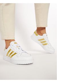 Adidas - adidas Sneakersy Team Court W EF6058 Biały. Kolor: biały. Materiał: skóra #6