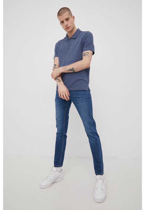 Mustang jeansy Oregon Tapered męskie. Kolor: niebieski