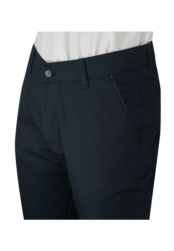 Tomy Walker - Spodnie Męskie, Granatowe, Chinosy, Klasyczne -TOMY WALKER. Kolor: niebieski. Materiał: lycra, poliester, wiskoza. Styl: klasyczny