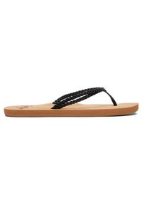 Japonki plażowe damskie Roxy Costas. Okazja: na plażę. Kolor: czarny. Materiał: syntetyk. Styl: sportowy
