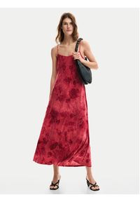 Desigual Sukienka letnia Madison 26SWVK01 Czerwony Regular Fit. Kolor: czerwony. Materiał: syntetyk. Sezon: lato #3