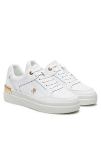 TOMMY HILFIGER - Tommy Hilfiger Sneakersy FW0FW08126 Biały. Kolor: biały. Materiał: skóra #4