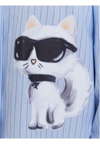 Karl Lagerfeld - KARL LAGERFELD Koszula A3W11029 Niebieski Regular Fit. Typ kołnierza: dekolt w karo. Kolor: niebieski. Materiał: bawełna #5