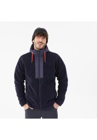 quechua - Polar turystyczny męski Quechua SH900 Warm. Kolor: niebieski. Materiał: polar