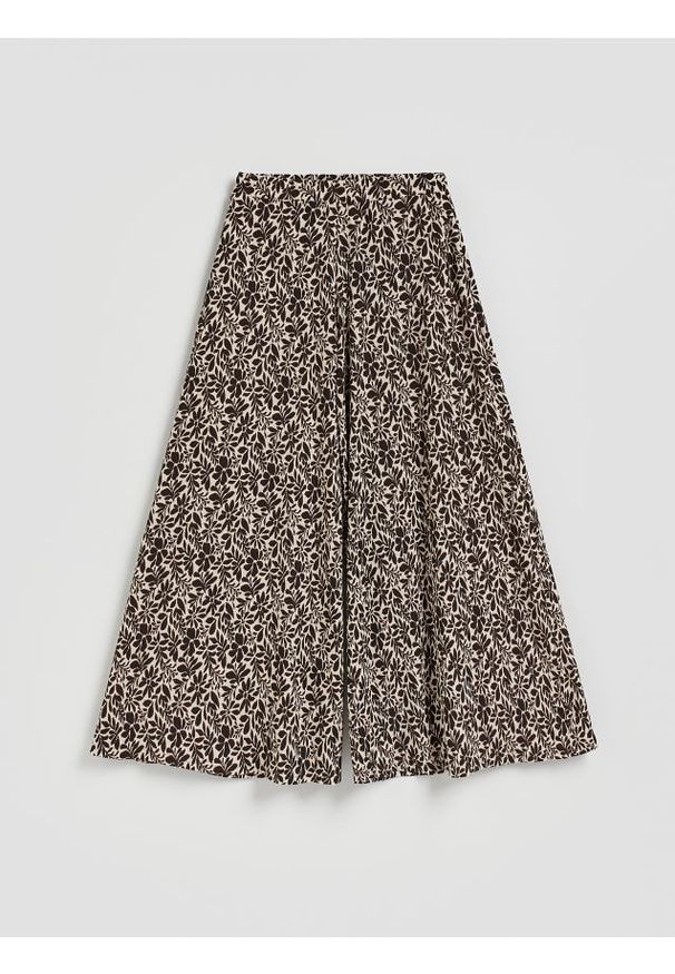 Reserved - Wzorzyste spodnie palazzo - wielobarwny. Materiał: dzianina