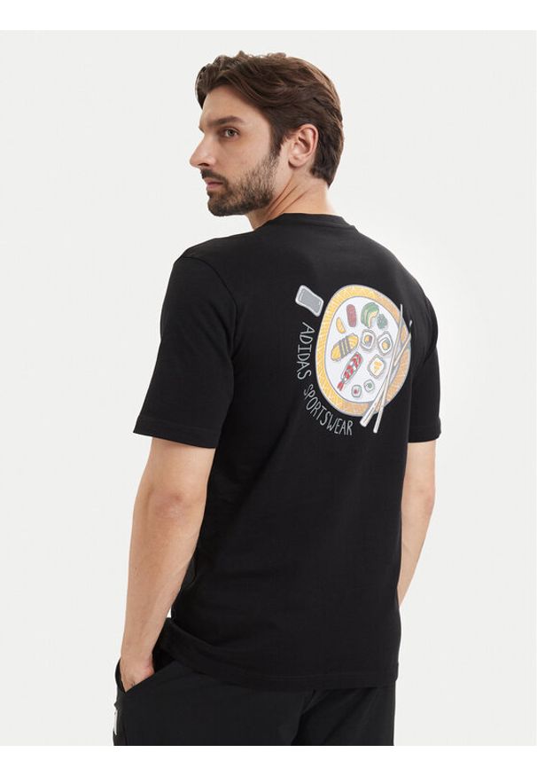 Adidas - adidas T-Shirt Sushi Graphic KT9709 Czarny Regular Fit. Kolor: czarny. Materiał: bawełna