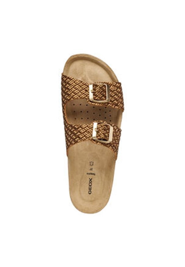 Geox Klapki D Brionia D35LSL 00047 C6008 Brązowy. Kolor: brązowy. Materiał: skóra
