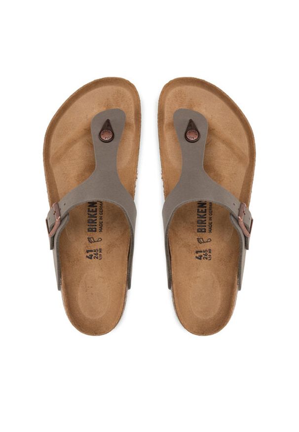 Birkenstock Japonki Gizeh 0043391 Szary. Kolor: szary. Materiał: skóra