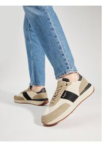 Pepe Jeans Sneakersy Buster Tape PMS60006 Beżowy. Kolor: beżowy