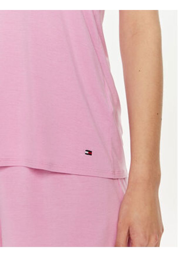 TOMMY HILFIGER - Tommy Hilfiger Koszulka piżamowa UW0UW05398 Różowy Regular Fit. Kolor: różowy