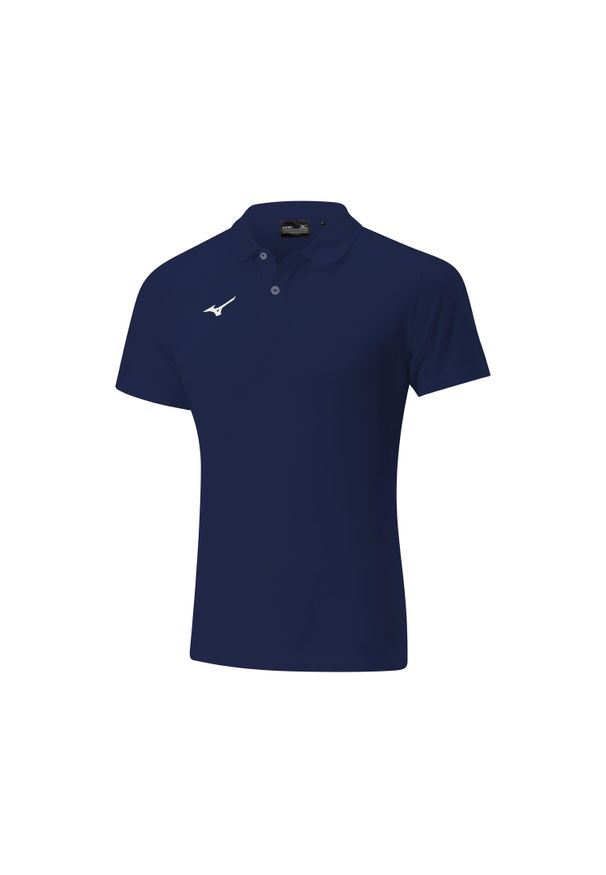 Polo Mizuno Shizuoka. Typ kołnierza: polo. Kolor: niebieski