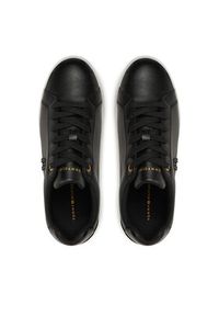 TOMMY HILFIGER - Tommy Hilfiger Sneakersy Th Platform Court Sneaker FW0FW08614 Czarny. Kolor: czarny. Materiał: skóra. Obcas: na platformie #5