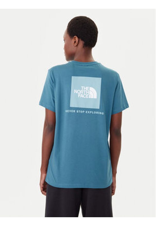 The North Face T-Shirt Redbox NF0A87NK Niebieski Relaxed Fit. Kolor: niebieski. Materiał: bawełna