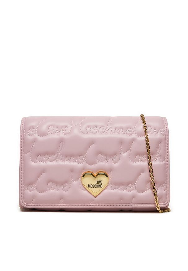 Love Moschino - LOVE MOSCHINO Torebka JC4128PP1LLJ0600 Różowy. Kolor: różowy. Materiał: skórzane