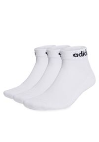 Adidas - adidas Skarpety Niskie Unisex Linear Ankle Socks Cushioned Socks 3 Pairs HT3457 Biały. Kolor: biały #1