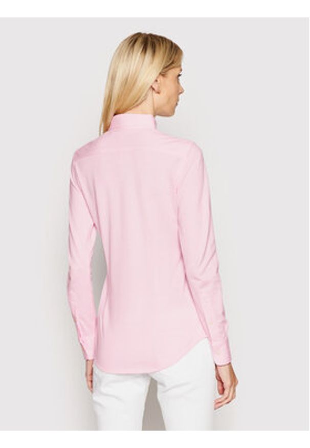Polo Ralph Lauren Koszula Heidi 211664427002 Różowy Slim Fit. Typ kołnierza: polo. Kolor: różowy. Materiał: bawełna
