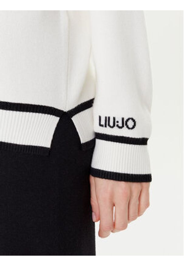 Liu Jo Sweter TF5230 MS59L Écru Regular Fit. Materiał: wiskoza