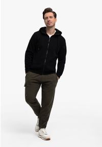 Volcano - Bluza bawełniana z kapturem B-GROW. Typ kołnierza: kaptur. Kolekcja: plus size. Kolor: czarny. Materiał: bawełna #1