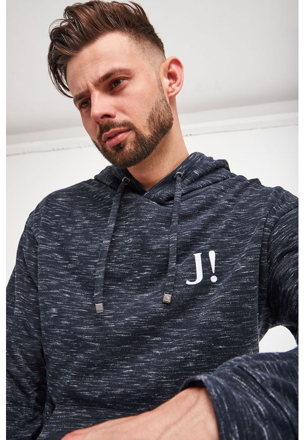JOOP! Jeans - Sweter JOOP! JEANS. Typ kołnierza: kaptur. Wzór: haft, melanż