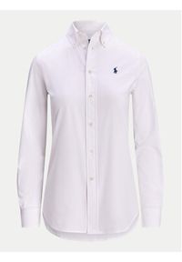 Polo Ralph Lauren Koszula 211941509002 Biały Slim Fit. Typ kołnierza: polo. Kolor: biały. Materiał: bawełna