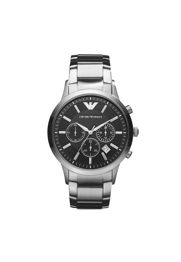 Zegarek Emporio Armani. Kolor: srebrny