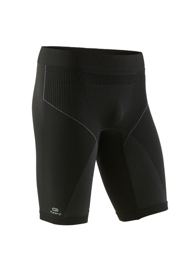 KIPRUN - Legginsy do biegania krótkie męskie Kiprun Skincare. Kolor: czarny, wielokolorowy, szary. Materiał: elastan, poliamid, poliester, materiał