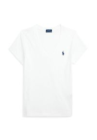 Polo Ralph Lauren T-Shirt 211902403001 Biały Regular Fit. Typ kołnierza: polo. Kolor: biały. Materiał: bawełna #8