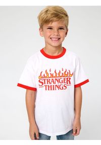 Sinsay - Koszulka z nadrukiem Stranger Things - biały. Kolor: biały. Wzór: nadruk #1