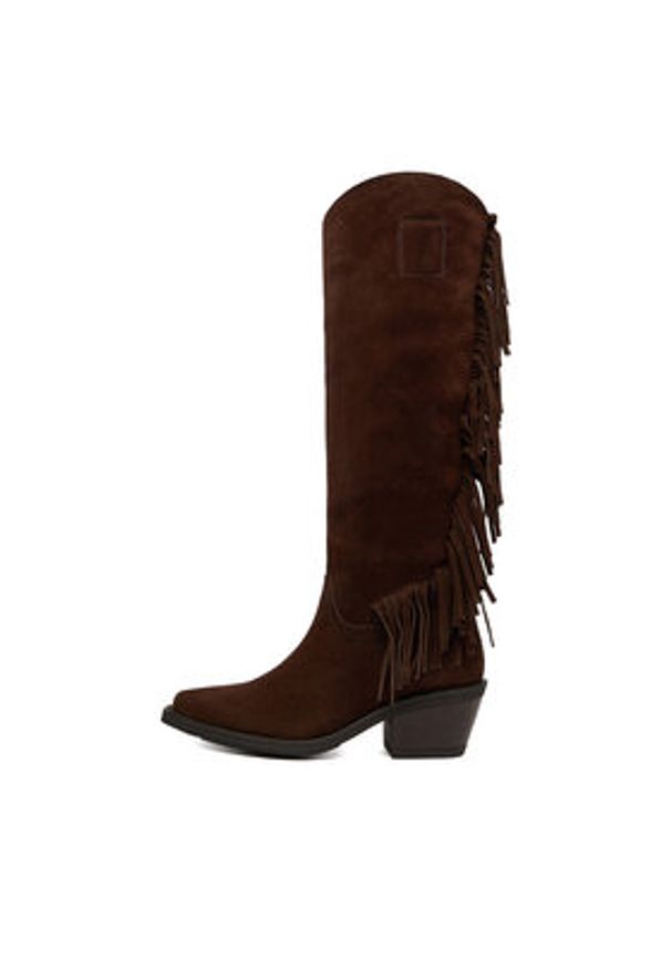 Badura Kozaki EO-AZARIA-0791-25 Brązowy. Kolor: brązowy. Materiał: skóra, zamsz