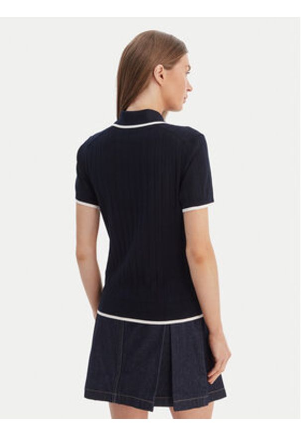 Lacoste Polo AF9430 Granatowy Regular Fit. Typ kołnierza: polo. Kolor: niebieski. Materiał: wiskoza