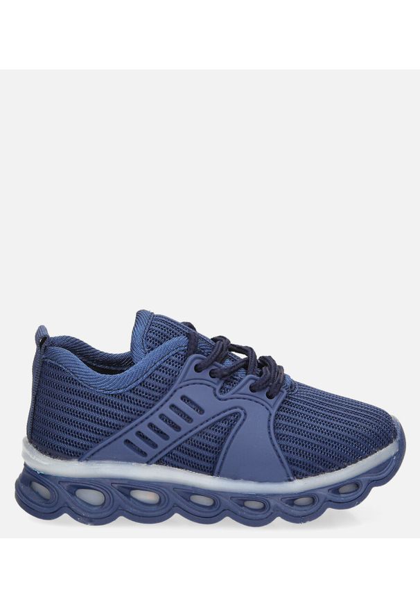 Casu - Granatowe buty sportowe sznurowane casu 204/25m. Kolor: niebieski