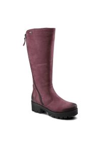 Bordowe Kozaki Simen Damskie Modne Ocieplane Buty. Okazja: na co dzień. Kolor: czerwony. Materiał: materiał. Szerokość cholewki: normalna. Styl: casual, elegancki