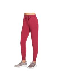 skechers - Spodnie sportowe damskie Skechers Restful Jogger Pant. Kolor: różowy. Materiał: elastan, poliester. Długość: długie
