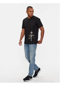 Calvin Klein Jeans T-Shirt Two Tone Monologo J30J324783 Czarny Regular Fit. Kolor: czarny. Materiał: bawełna #4