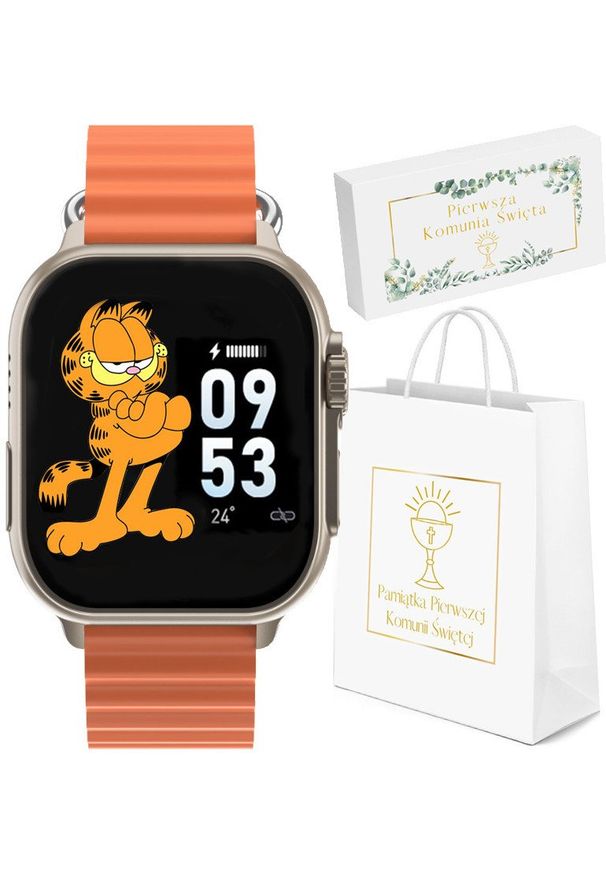 Zegarek SMARTWATCH KOMUNIA Rubicon RNCF17 pomarańczowy. Rodzaj zegarka: smartwatch. Kolor: pomarańczowy