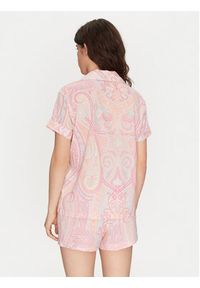 Lauren Ralph Lauren - LAUREN RALPH LAUREN Piżama ILN12403 Różowy Regular Fit. Kolor: różowy. Materiał: bawełna