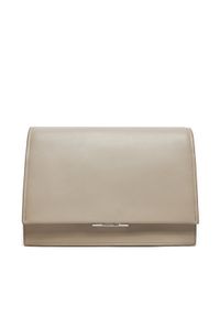 Calvin Klein Torebka Ck Linear Shoulder Bag K60K612158 Beżowy. Kolor: beżowy. Materiał: skórzane