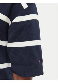 TOMMY HILFIGER - Tommy Hilfiger Sweter WW0WW45400 Granatowy Regular Fit. Kolor: niebieski. Materiał: bawełna #4