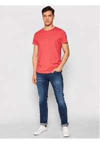 Tommy Jeans T-Shirt Jaspe DM0DM09586 Czerwony Slim Fit. Kolor: czerwony. Materiał: syntetyk #2