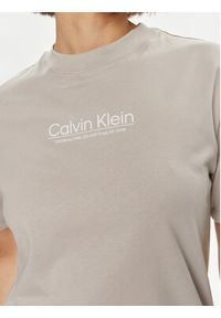 Calvin Klein T-Shirt Coordinates K20K207005 Beżowy Regular Fit. Kolor: beżowy. Materiał: bawełna #3